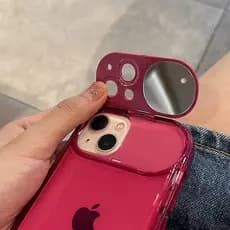 Espelho Escondido Capa De Lente Para iPhone 13 11 12 Pro XS Max XR INS Protetora De Câmera Glitter Roxo Presente Único