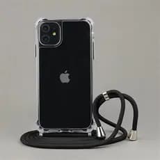Tiracolo Colar Corda Cordão Transparente Capa Rígida Para iPhone 13 12 MiNi 11 Pro Max XS XR X 8 7 Plus SE 3 14 Macia