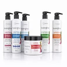 Kit Shampoo, Condicionador, Modelador de Ondas e Crespos + Máscara de hidratação+Gelatina e 6x500ml