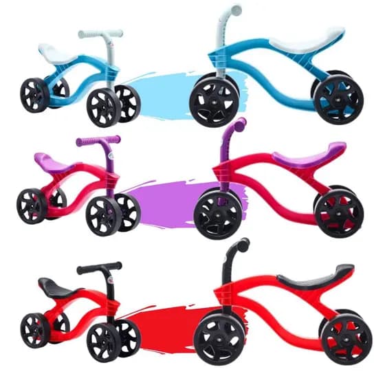 Bicicleta de Equilíbrio Infantil 4 Rodas Sem Pedal Design Futurista Confortável e Segura