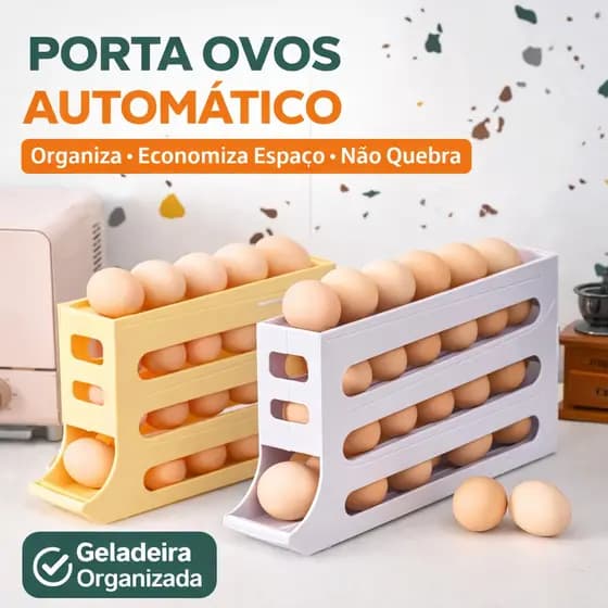 Porta Ovos Dispenser 4 Andares 26 A 30 Ovos Organizador Bandeja De Geladeira