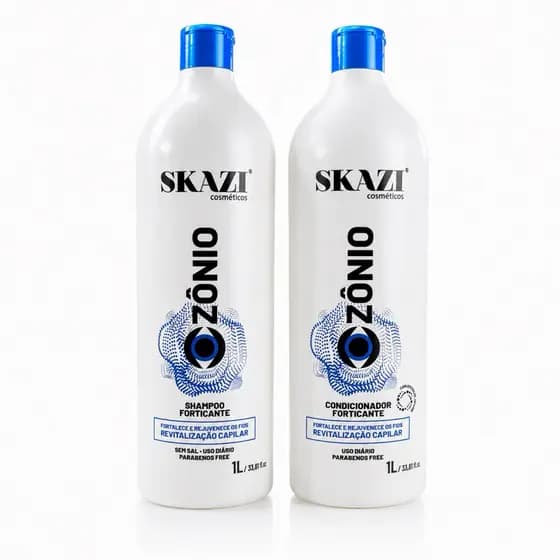 Kit Skazi Vegano Ozônio Com Jojoba Shampoo E Condicionador 1 Litro