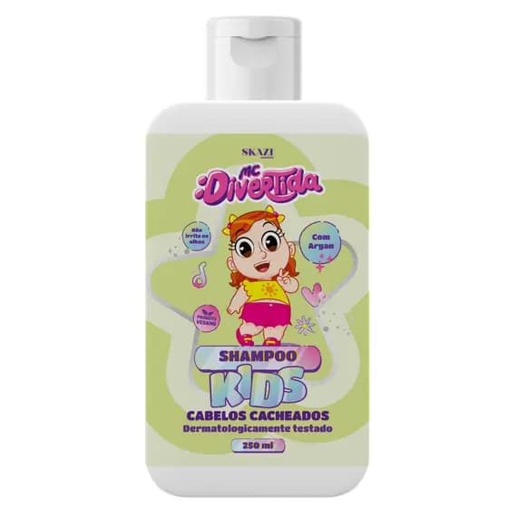 Shampoo Infantil SKAZI Kids MC Divertida Cabelos Cacheados Argan 250ml Vegano