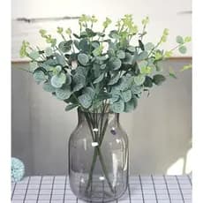 Flores Atificiais Galho De Eucalipto 50cm Decoração De Casa Simulação De Folha Única