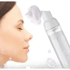 Frasco Pump Espumador Com Escova De Silicone Para Limpeza Facial Skin Care 120ml