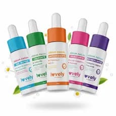 Kit Completo 5 Séruns Faciais Skincare Hidratação e Antioxidante Lovely Face Beautiful 30ml