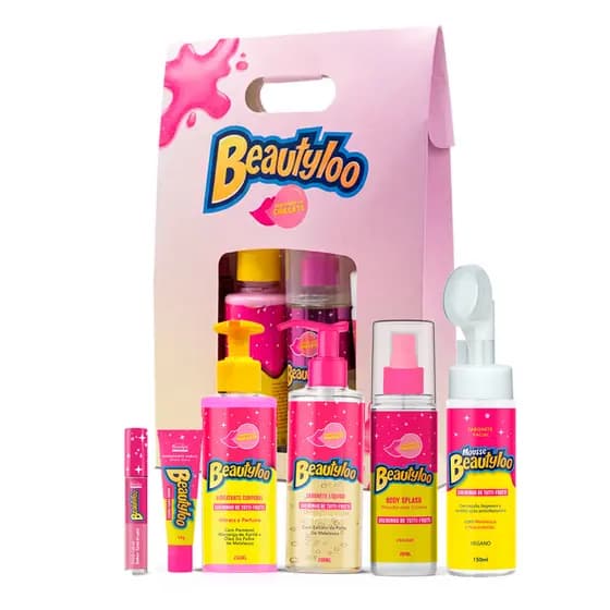 Combo Skincare e Banho Beautyloo Presente Feminino com Body Splash e Gloss Variadas