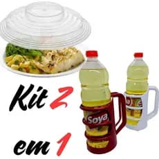 Tampa Protetora de Microondas + Suporte Porta Óleo  Porta Óleo de Cozinha porta oleo para cozinha
