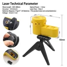Nível Laser Giratório 360º Com Tripé Nivelador Multifuncional Profissional Piso Teto 5 Modos pronto Entregar