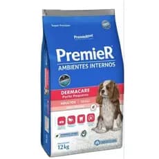 Ração PremieR Ambientes Internos Cães Adultos Porte Pequeno Salmão Dermacare 12kg