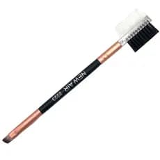 Pincel Chanfrado Duplo 3 em 1 Escovinha e Pente para Design de Sobrancelha Aplicação de Henna