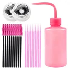 Kit Lash Designer Profissional Iniciante Extensão Pisseta Cílios Tufinho Escovinha Microbrush