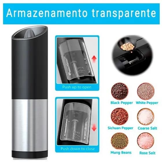 Moedor Elétrico Sal E Pimenta eletrico Moedor De Temperos Elétrico