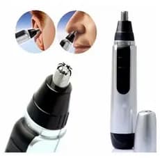 Aparador de pelos nariz e orelha facial portátil elétrico com escova de limpeza - MINI TIRA PELO NARIZ