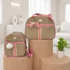 Kit 2 Peças Bolsa Grande e Mochila | Impermeável e Térmico | Coleção Básico