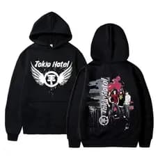 Moletom Canguru Básico Tokio Hotel Hoodie Simples Confortável	Street Style Banda De Rock
