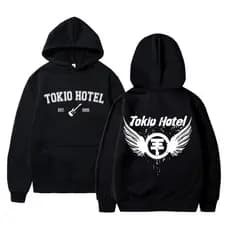 Moletom Canguru Unissex Banda Tokio Hotel Blusa Simples De Algodão Rock Gótico