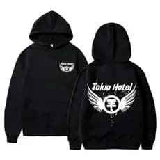 Moletom Canguru Unissex Banda Tokio Hotel Blusa Simples Com Capuz Confortável