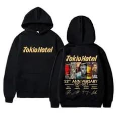 Moletom Canguru Confortável Banda De Rock Blusa Tokio Hotel De Algodão Com Capuz Confortável
