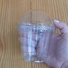 50 un Copo 300ml c/Tampa Bolha e Flat Reta Sem Furo G830 Galvanotek Super Reforçado