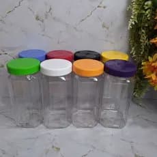 Kit 3 Potes Multiuso 1300ml PET Super Reforçado c/Tampas Coloridas G1090 Galvanotek