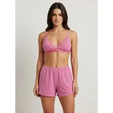 Kit com 2 conjuntos algodão sutiã com short