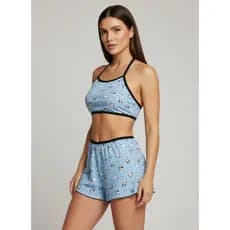 Kit com 2  Short Dool Adulto suede estampado