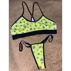 Kit com 2 conjunto top e calcinha de argola