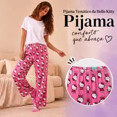 Pijama calça Estampado Slim e Plus Macio e Confortável
