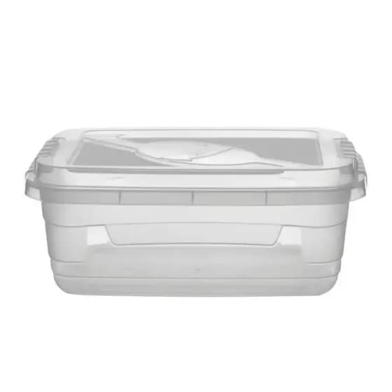 Caixa Organizadora Retangular Transparente com Tampa de Trava - 2,8L - Inplast