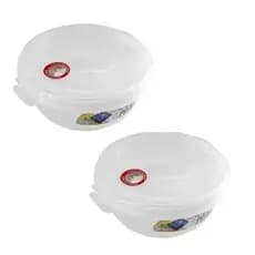 2 Pote Redondo 1070 ml Mantimentos Porta  Alimentos Resistente Plas Tutti Premium