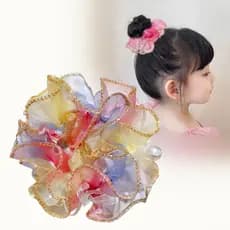 Laço de cabelo de Organza gradiente Phnom Penh estilo princesa bola de desempenho acessórios para cabelo