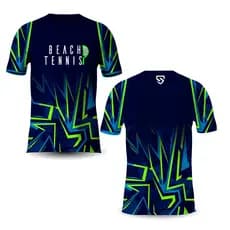 Camisa Beach Tennis Masculina - Tecido Dry Fit - 94,5% Poliester / 5,5% Elastano -Com Proteção UV - Tratamento Anti-Odor