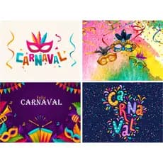 Painel De Festa Retangular Tema Carnaval 3D Veste Fácil e Rápido de Alta Qualidade