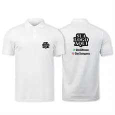 KIT 10 Camisa Polo Personalizada Sua Logo / Arte Aqui Frente e Verso Malha Piquet Manga Curta Silk DTF