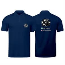 KIT 4 Camisa Polo Personalizada Sua Logo / Arte Aqui Frente e Verso Malha Piquet Manga Curta Silk DTF