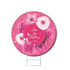 Painel Dia Mulher em Tecido Circular Tamanhos Variados Festas Eventos Decorações