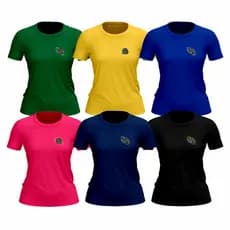 KIT 10 Camisas Personalizada DTF Poliamida Power Feminina Babylook Anti Odor Academia Casual Treino