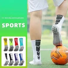 Meias de futebol profissional, meias esportivas respiráveis, antiderrapantes e grossas com fundo de toalha, mais esporte