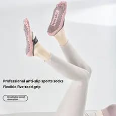 Meias de Pilates, meias finas e antiderrapantes de cinco dedos, meias de Fitness femininas, respiráveis, meias de ioga,