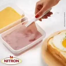 Porta Frios Nitron 1,1L Pote Organizador Geladeira Transparente BPA Free