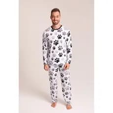 Pijama Masculino Personalizado Inverno - Pijama Longo Customizável - Pijamas para Toda a Família - Patinhas