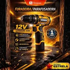 Parafusadeira / Furadeira 12V com Velocidade Variável