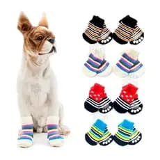 Meias Pet Antiderrapante segurança para as patinhas em passeios Para Cachorro Gatos Tamanhos P M G