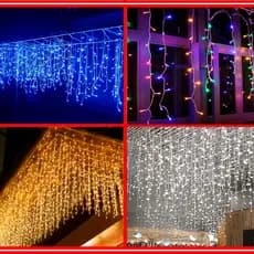 Cascata 400 Led's 10 Metros Fixo ou 8 Funções 110v/220v Decoração Interna ou Externa
