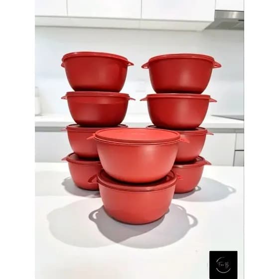 Kit com 10 potes bowl, potes bowl 1.000 ml com 10 unidades, conjunto 10 potes com tampa, Jogo tigelas com tampa.