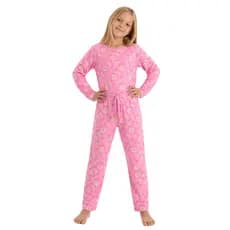 Pijama Infantil Feminino Inverno Suede Premium Estampado — Manga Comprida e Calça Longa/ Confortável