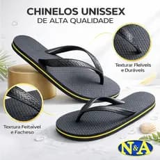 Chinelo de Dedo Unissex N&A Confortável Antiderrapante Leve Casual Masculino Feminino