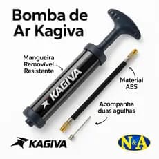 Bomba de Ar Kagiva Para Encher Bola Original Dupla Ação Com Bico Reserva