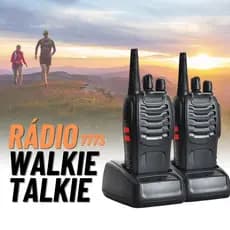 kit 2 rádios comunicador Alcance 12 Km 16 Canais BF 777S Profissional recarregável rádio segurança